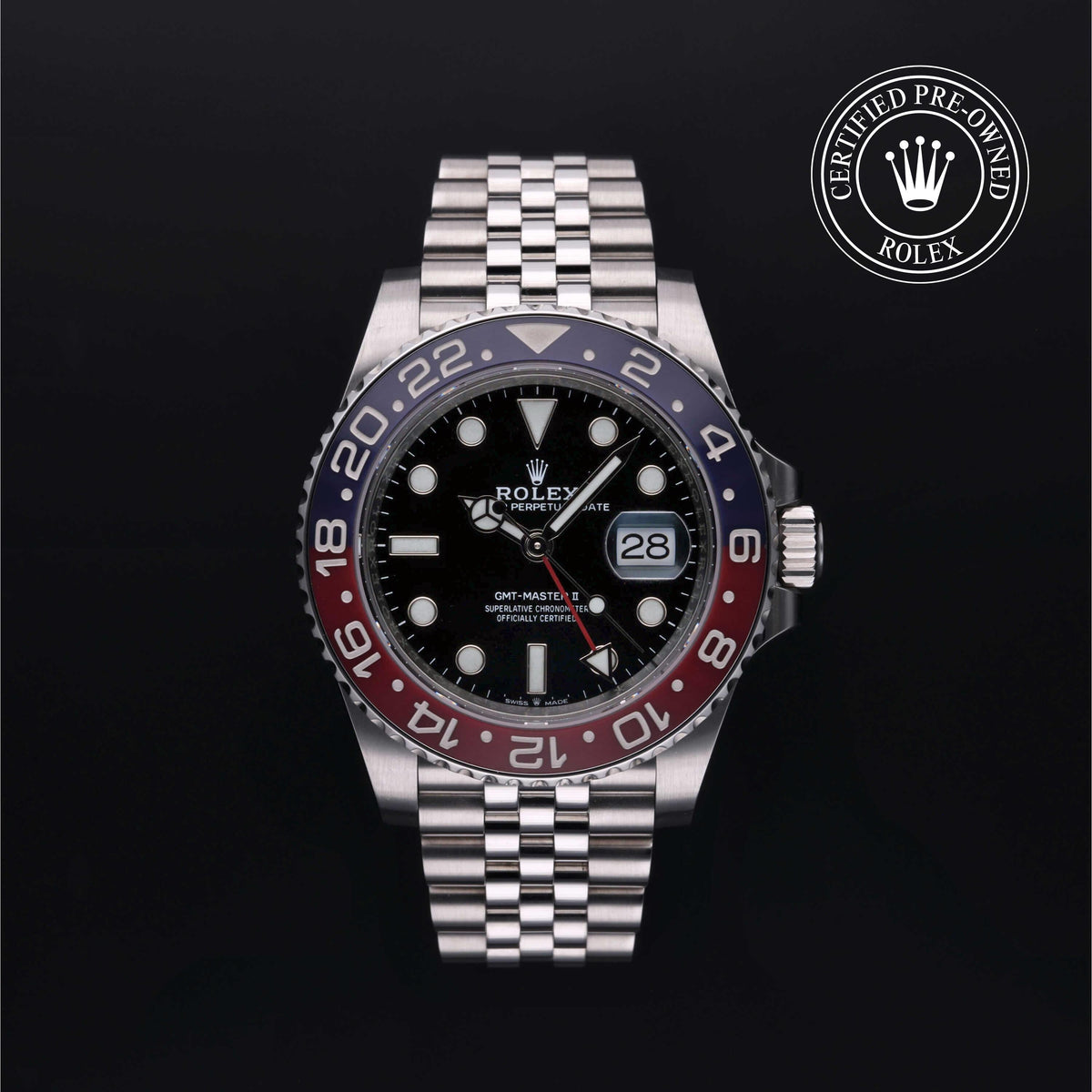 Rolex Certified Pre-Owned GMT-Master II M126710BLRO in Oystersteel with black dial, image 1 of 41