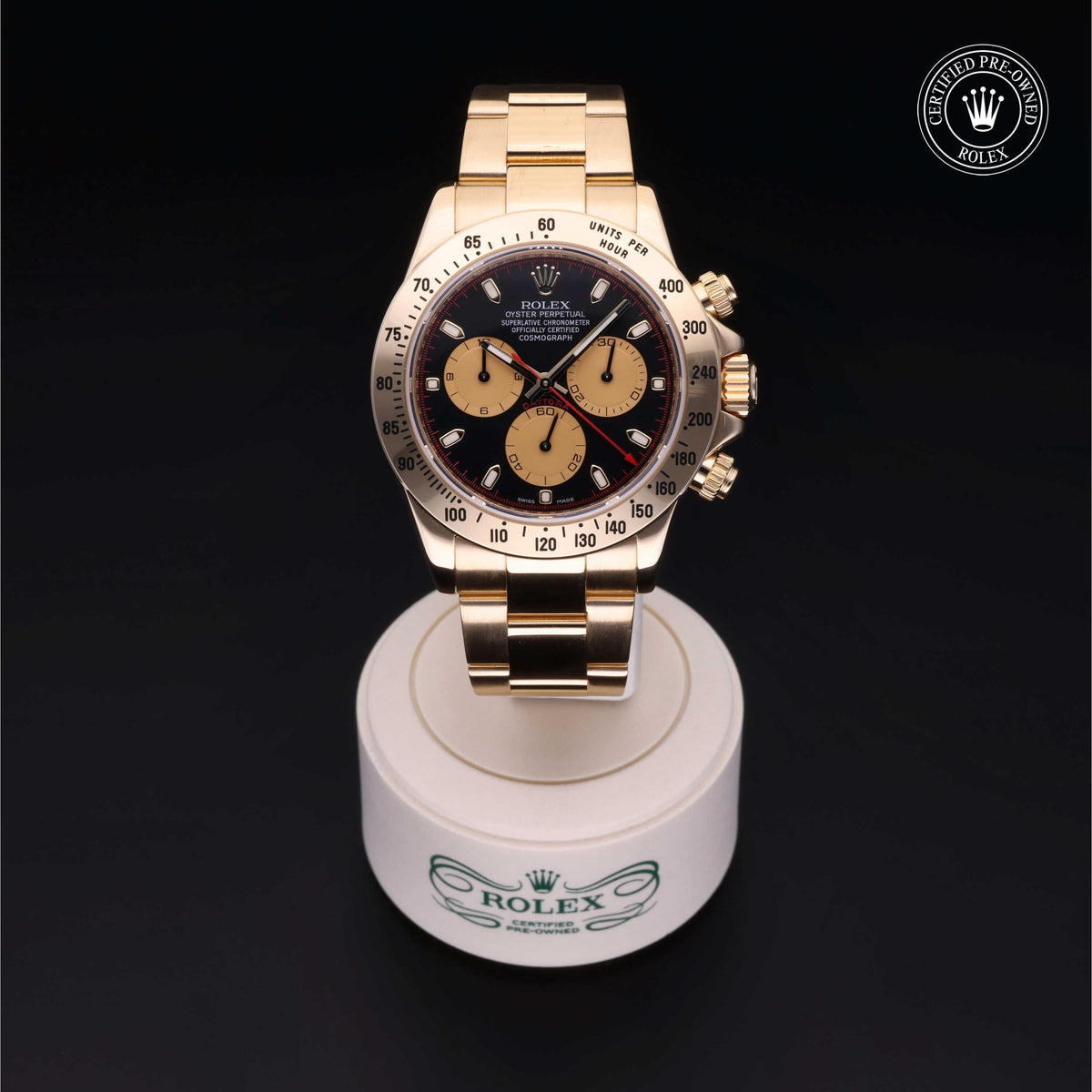 Rolex Certified Pre-Owned Cosmograph Daytona M116528 in 18 ct yellow gold with black dial, image 6 of 41