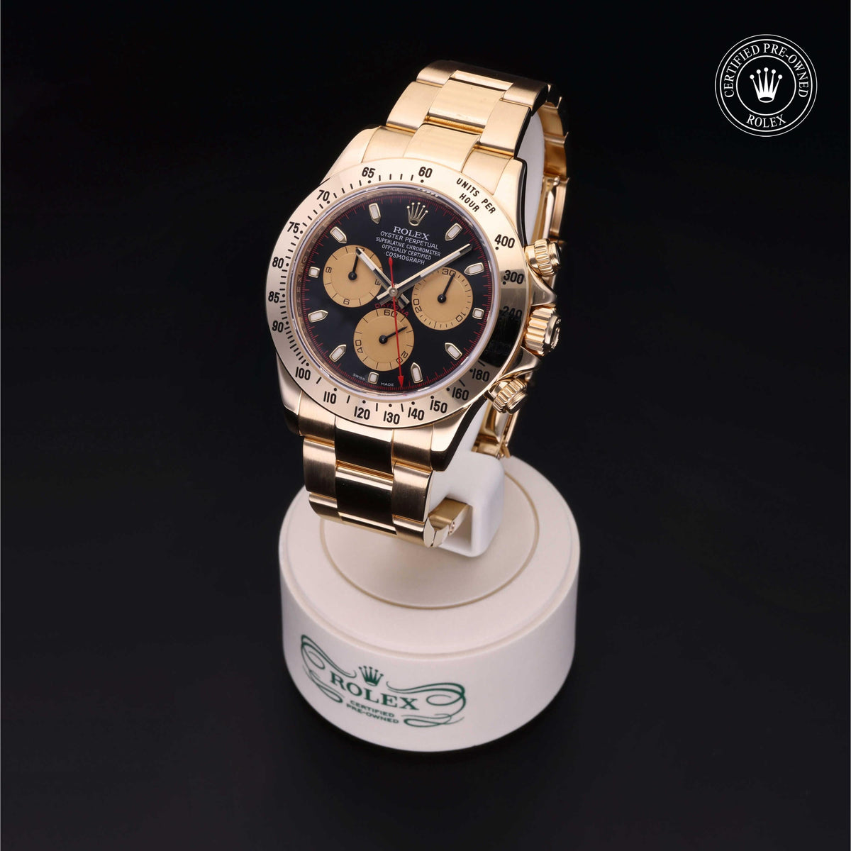 Rolex Certified Pre-Owned Cosmograph Daytona M116528 in 18 ct yellow gold with black dial, image 8 of 41