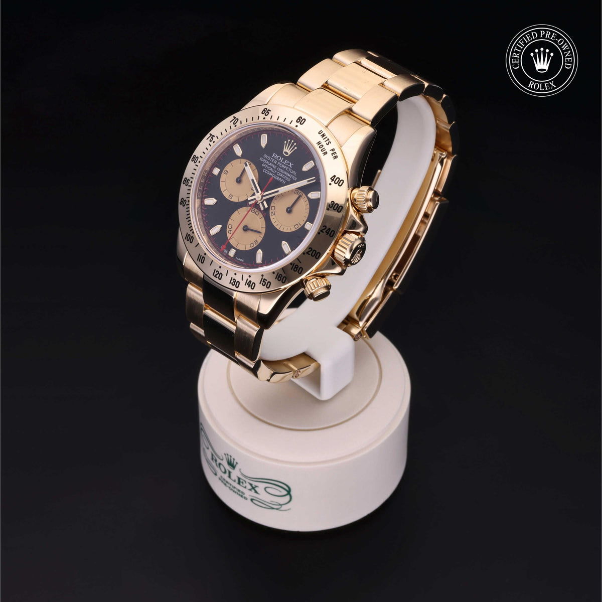Rolex Certified Pre-Owned Cosmograph Daytona M116528 in 18 ct yellow gold with black dial, image 10 of 41