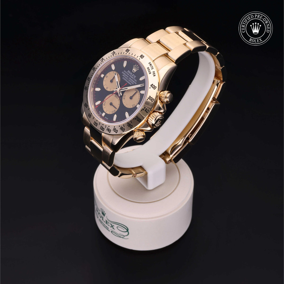 Rolex Certified Pre-Owned Cosmograph Daytona M116528 in 18 ct yellow gold with black dial, image 11 of 41