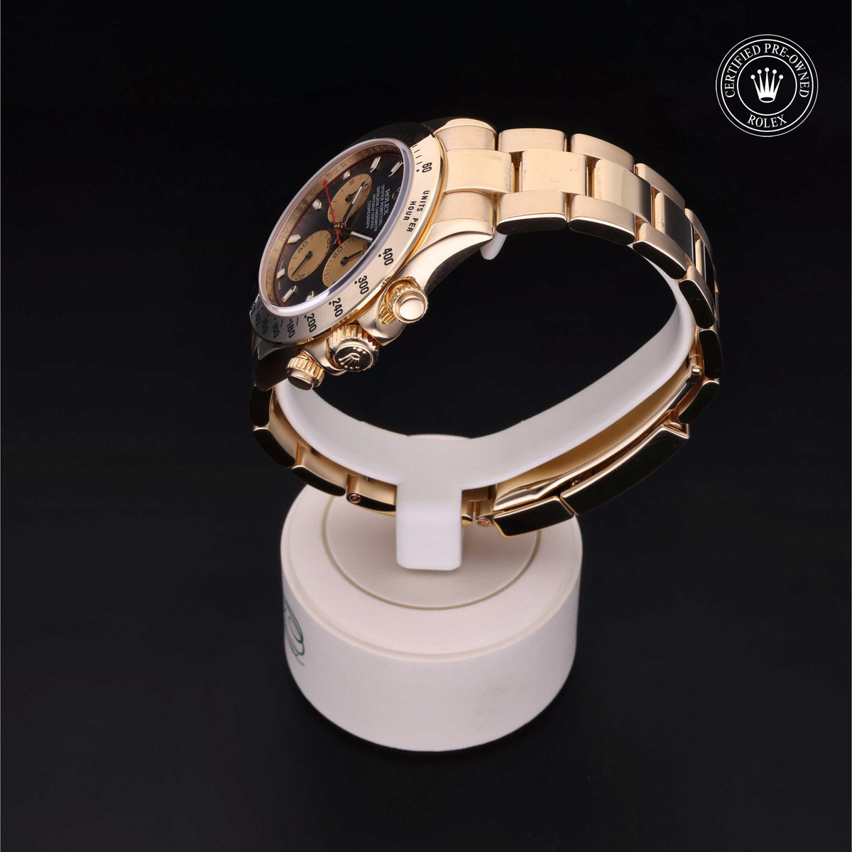 Rolex Certified Pre-Owned Cosmograph Daytona M116528 in 18 ct yellow gold with black dial, image 15 of 41