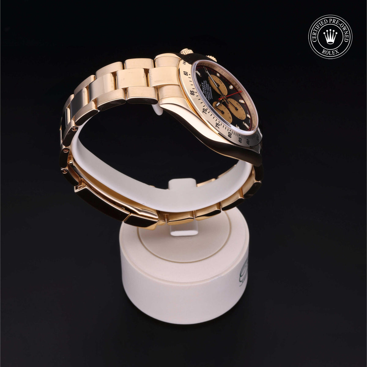 Rolex Certified Pre-Owned Cosmograph Daytona M116528 in 18 ct yellow gold with black dial, image 32 of 41