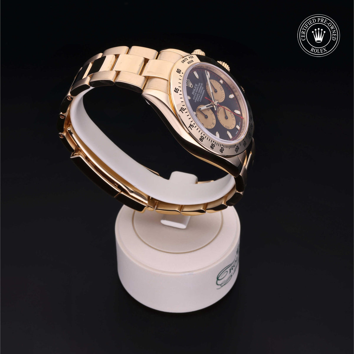 Rolex Certified Pre-Owned Cosmograph Daytona M116528 in 18 ct yellow gold with black dial, image 34 of 41