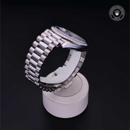 Rolex Certified Pre-Owned Day-Date 40 M228349RBR in 18 ct white gold with meteorite dial, image 5 of 41