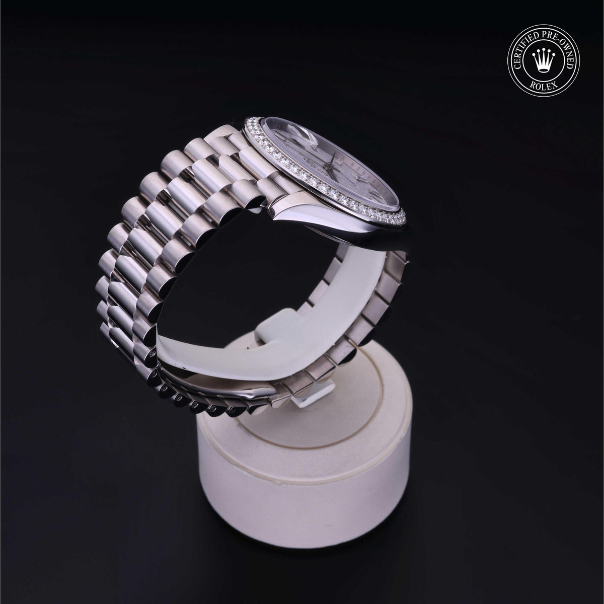 Rolex Certified Pre-Owned Day-Date 40 M228349RBR in 18 ct white gold with meteorite dial, image 29 of 41