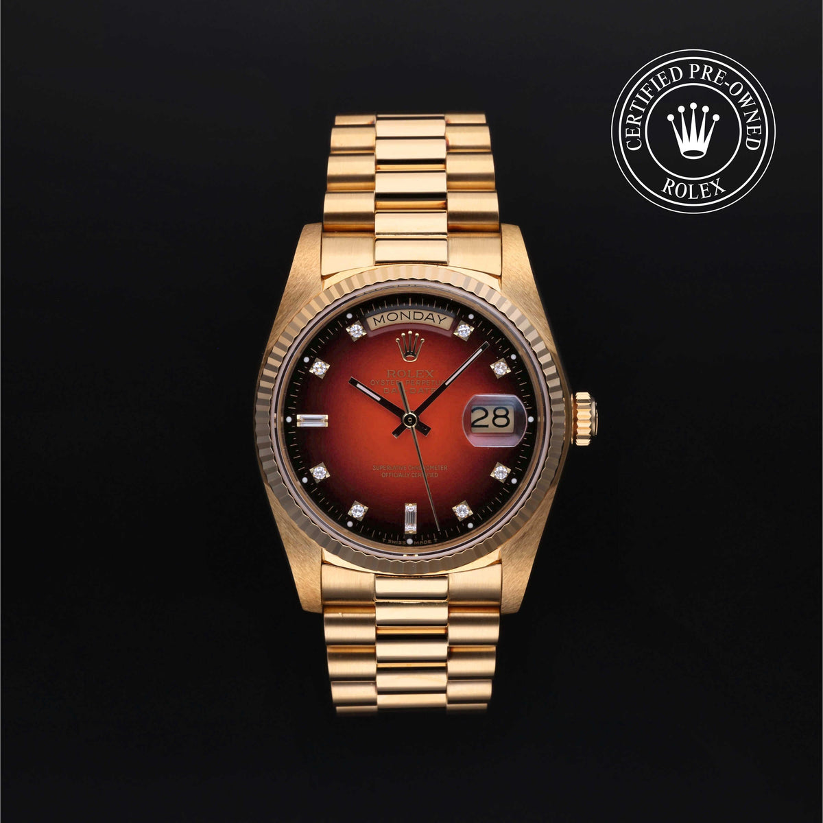 Rolex Certified Pre-Owned Day-Date 36 18038 in 18 ct yellow gold, image 1 of 41 at H.L. Gross & Bro. Jewelers