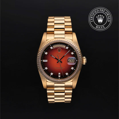 Rolex Certified Pre-Owned Day-Date 36 18038 in 18 ct yellow gold, image 1 of 41 at H.L. Gross & Bro. Jewelers