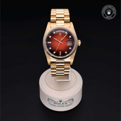 Rolex Certified Pre-Owned Day-Date 36 18038 in 18 ct yellow gold, image 2 of 41 at H.L. Gross & Bro. Jewelers