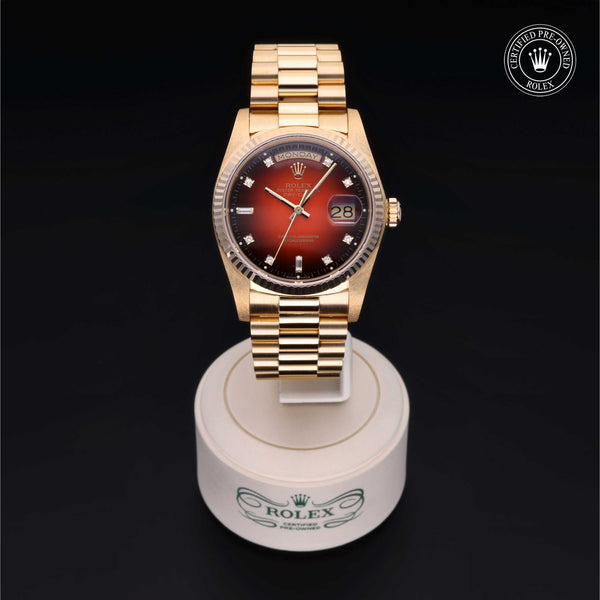 Rolex Certified Pre-Owned Day-Date 36 18038 in 18 ct yellow gold, image 2 of 41 at H.L. Gross & Bro. Jewelers
