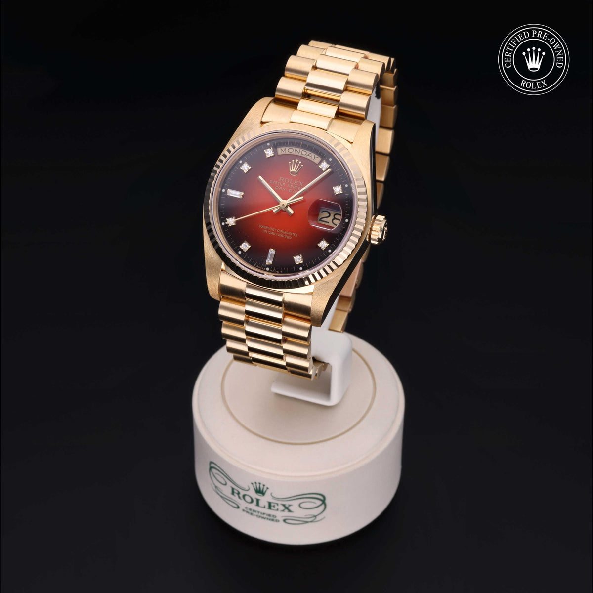 Rolex Certified Pre-Owned Day-Date 36 18038 in 18 ct yellow gold, image 8 of 41 at H.L. Gross & Bro. Jewelers