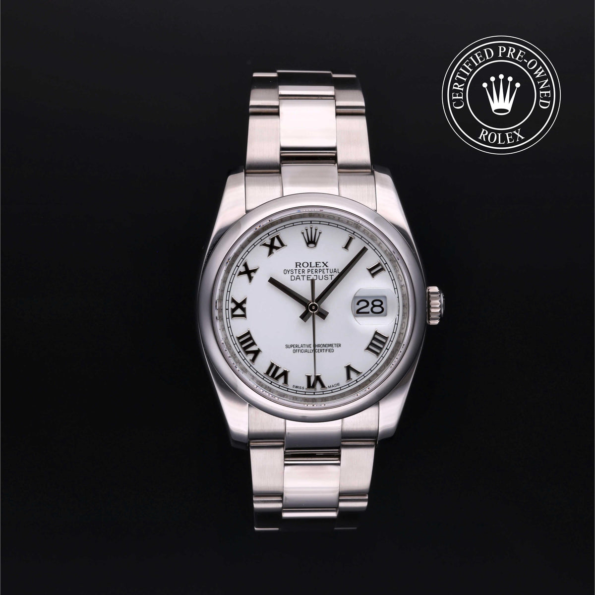 Rolex Certified Pre-Owned Datejust 36 M116200 in Oystersteel with white dial, image 1 of 41