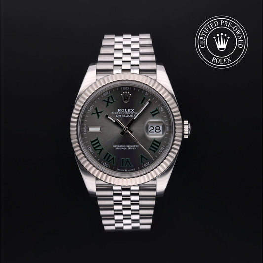 Rolex Certified Pre-Owned Datejust 41 M126334 in Oystersteel with slate dial, image 1 of 41