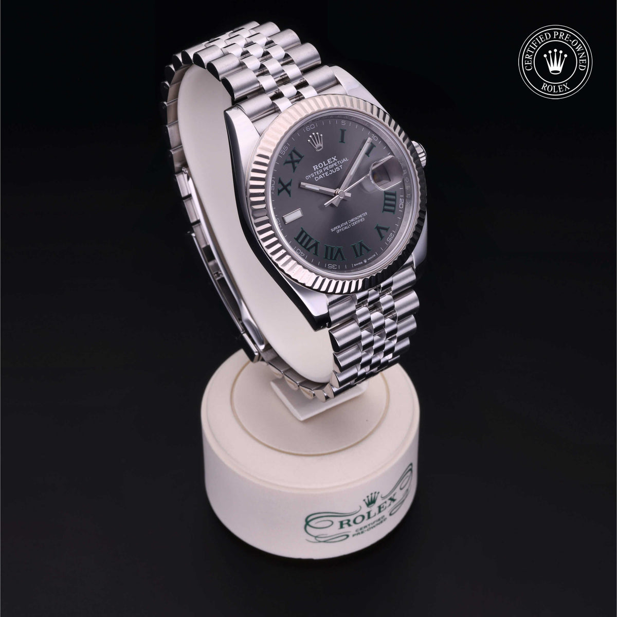 Rolex Certified Pre-Owned Datejust 41 M126334 in Oystersteel with slate dial, image 38 of 41