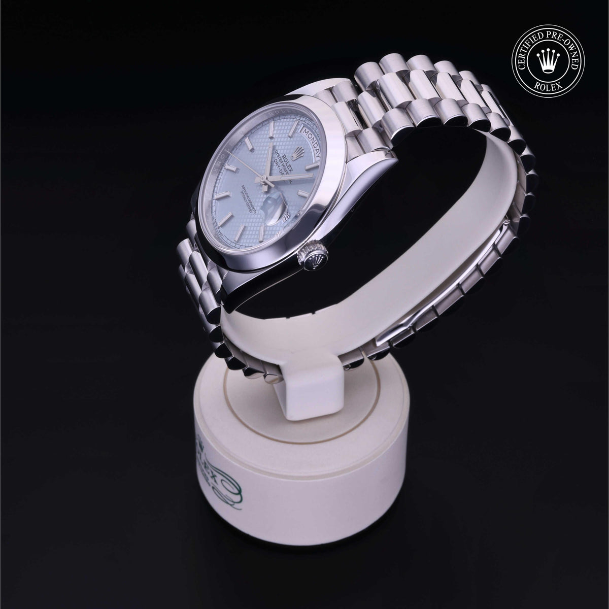 Rolex Certified Pre-Owned Day-Date 40 M228206 in 950 platinum, image 13 of 41 at H.L. Gross & Bro. Jewelers