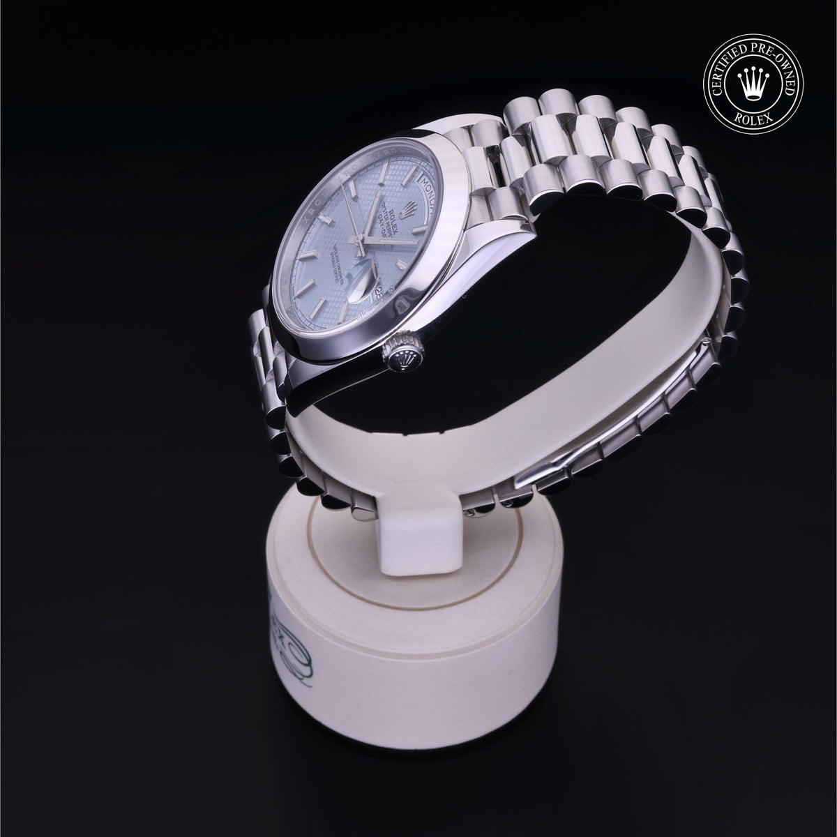 Rolex Certified Pre-Owned Day-Date 40 M228206 in 950 platinum, image 14 of 41 at H.L. Gross & Bro. Jewelers