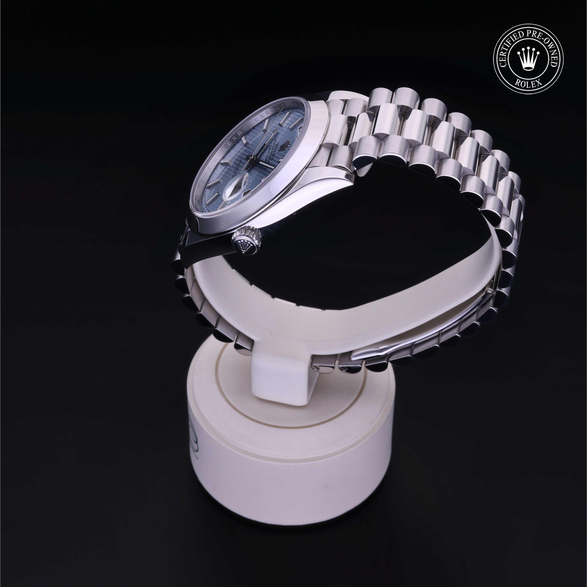 Rolex Certified Pre-Owned Day-Date 40 M228206 in 950 platinum, image 16 of 41 at H.L. Gross & Bro. Jewelers