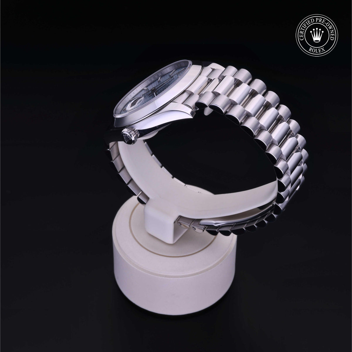 Rolex Certified Pre-Owned Day-Date 40 M228206 in 950 platinum, image 4 of 41 at H.L. Gross & Bro. Jewelers