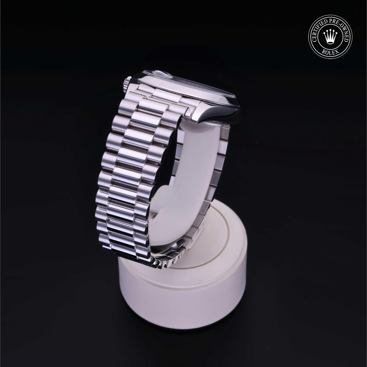 Rolex Certified Pre-Owned Day-Date 40 M228206 in 950 platinum, image 26 of 41 at H.L. Gross & Bro. Jewelers