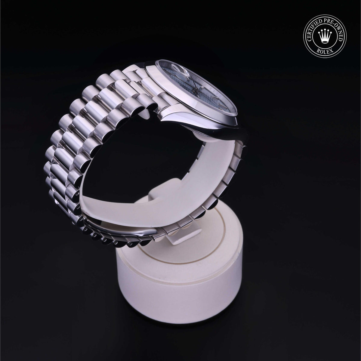 Rolex Certified Pre-Owned Day-Date 40 M228206 in 950 platinum, image 29 of 41 at H.L. Gross & Bro. Jewelers