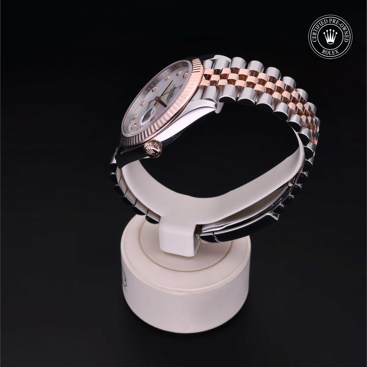 Rolex Certified Pre-Owned Datejust 41 M126331 in Oystersteel and Everose gold with white mother-of-pearl dial, image 16 of 41