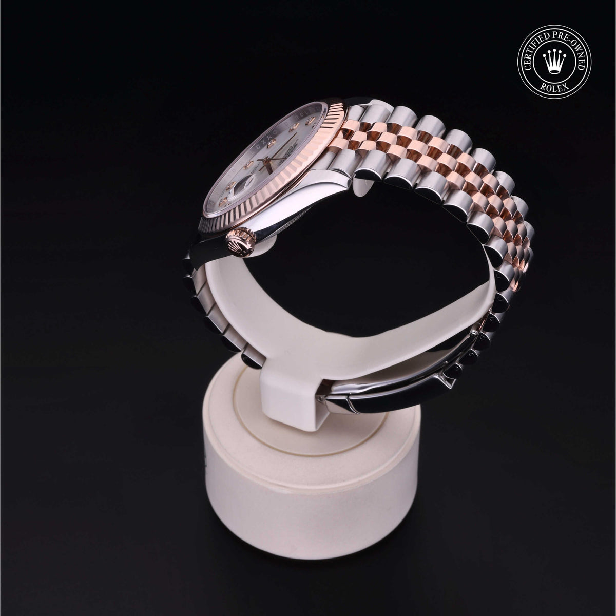 Rolex Certified Pre-Owned Datejust 41 M126331 in Oystersteel and Everose gold with white mother-of-pearl dial, image 17 of 41