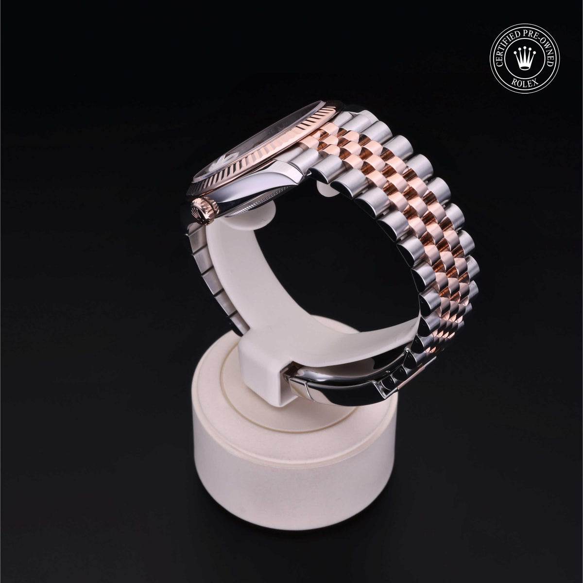 Rolex Certified Pre-Owned Datejust 41 M126331 in Oystersteel and Everose gold with white mother-of-pearl dial, image 19 of 41