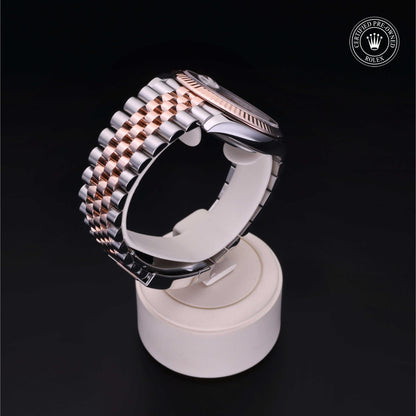 Rolex Certified Pre-Owned Datejust 41 M126331 in Oystersteel and Everose gold with white mother-of-pearl dial, image 5 of 41