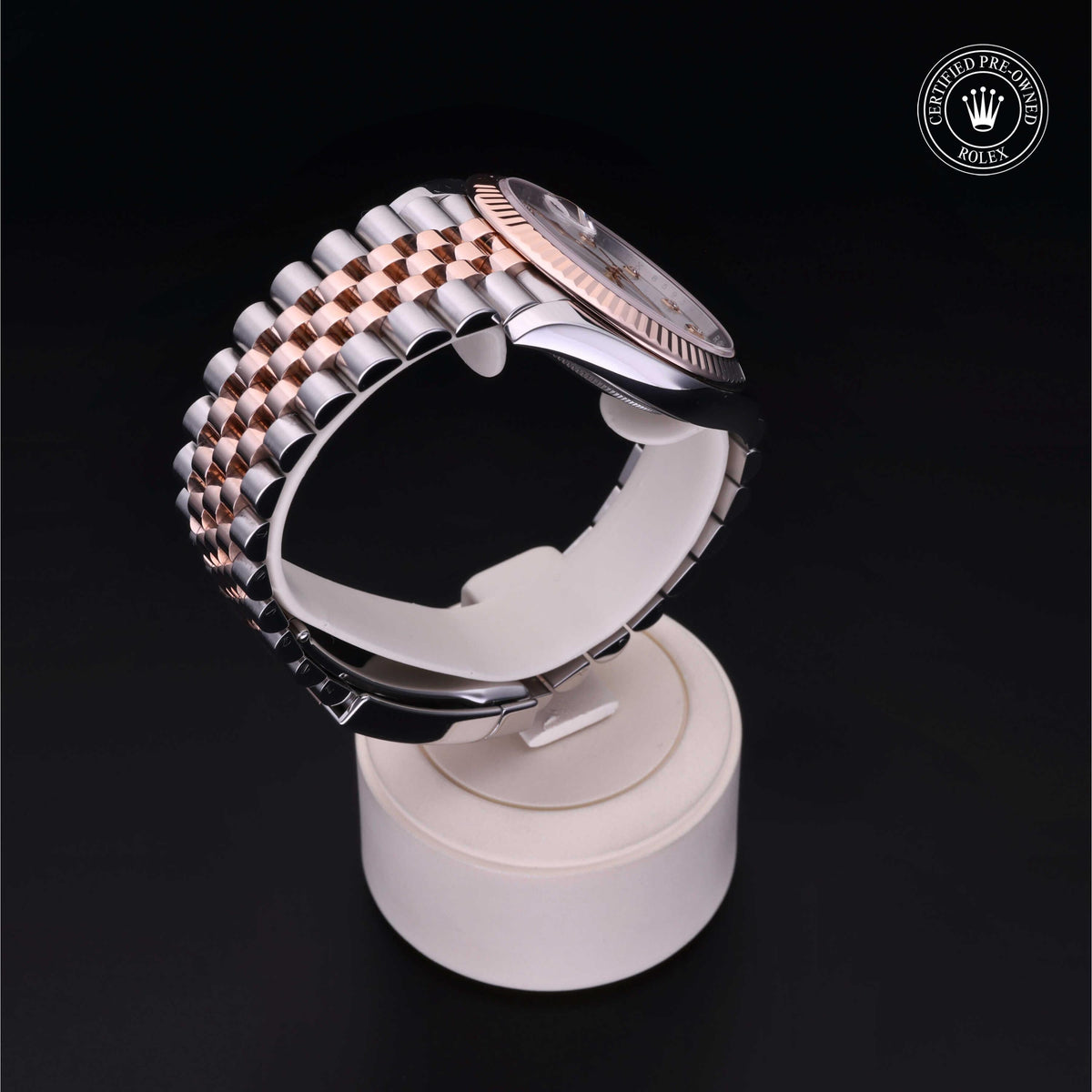 Rolex Certified Pre-Owned Datejust 41 M126331 in Oystersteel and Everose gold with white mother-of-pearl dial, image 29 of 41