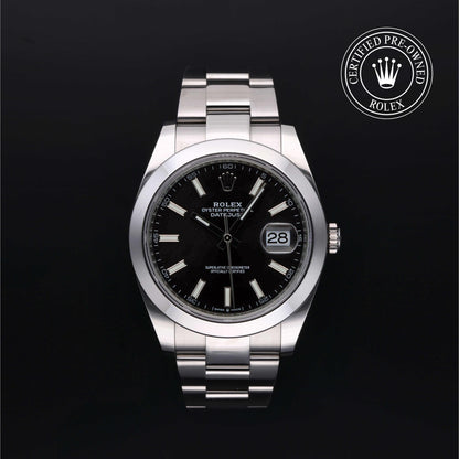 Rolex Certified Pre-Owned Datejust 41 M126300 in Oystersteel with black dial, image 1 of 41
