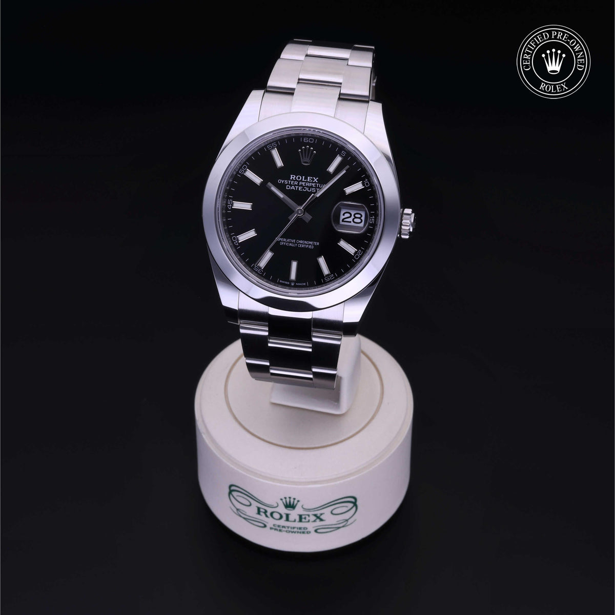 Rolex Certified Pre-Owned Datejust 41 M126300 in Oystersteel with black dial, image 7 of 41