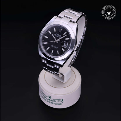 Rolex Certified Pre-Owned Datejust 41 M126300 in Oystersteel with black dial, image 3 of 41