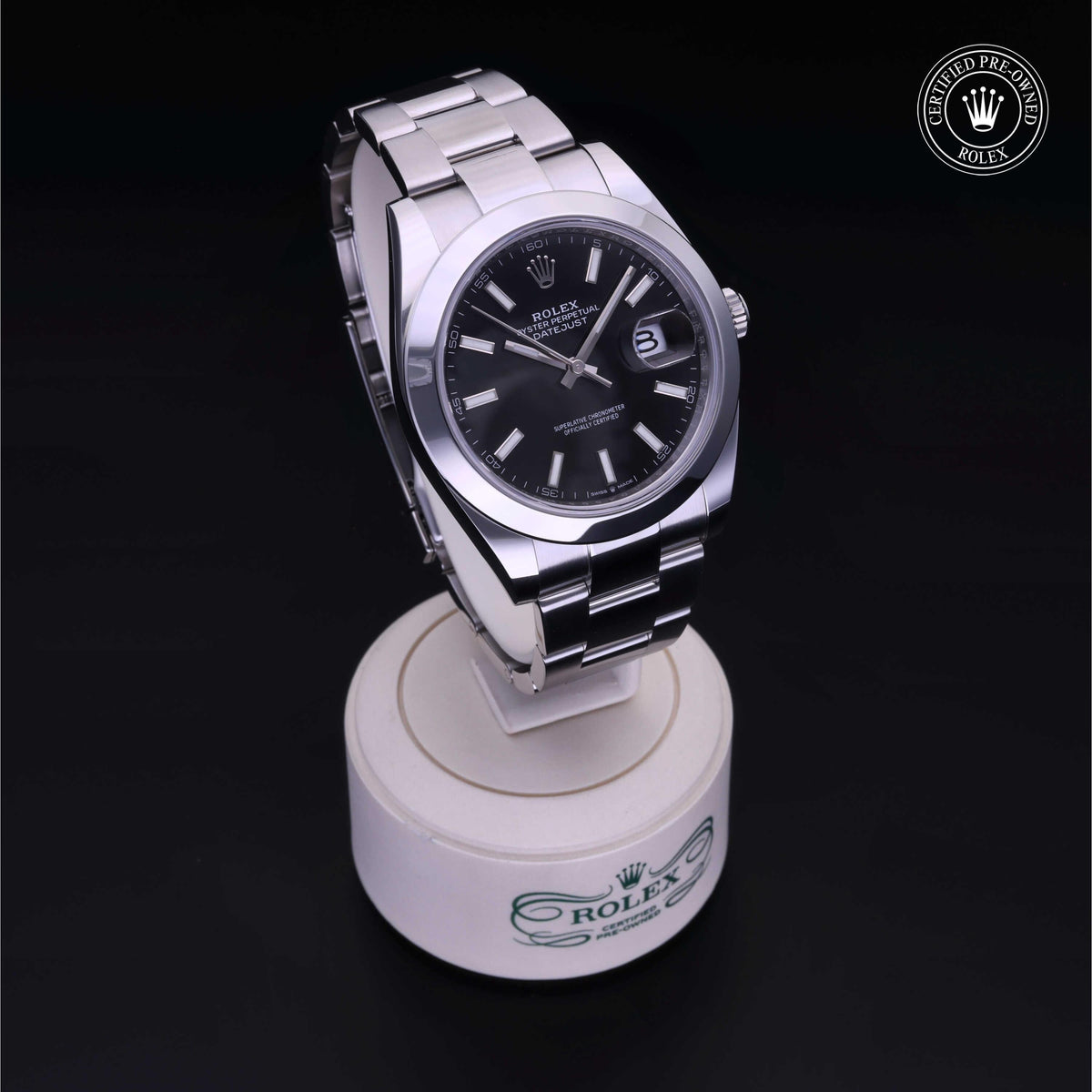 Rolex Certified Pre-Owned Datejust 41 M126300 in Oystersteel with black dial, image 39 of 41