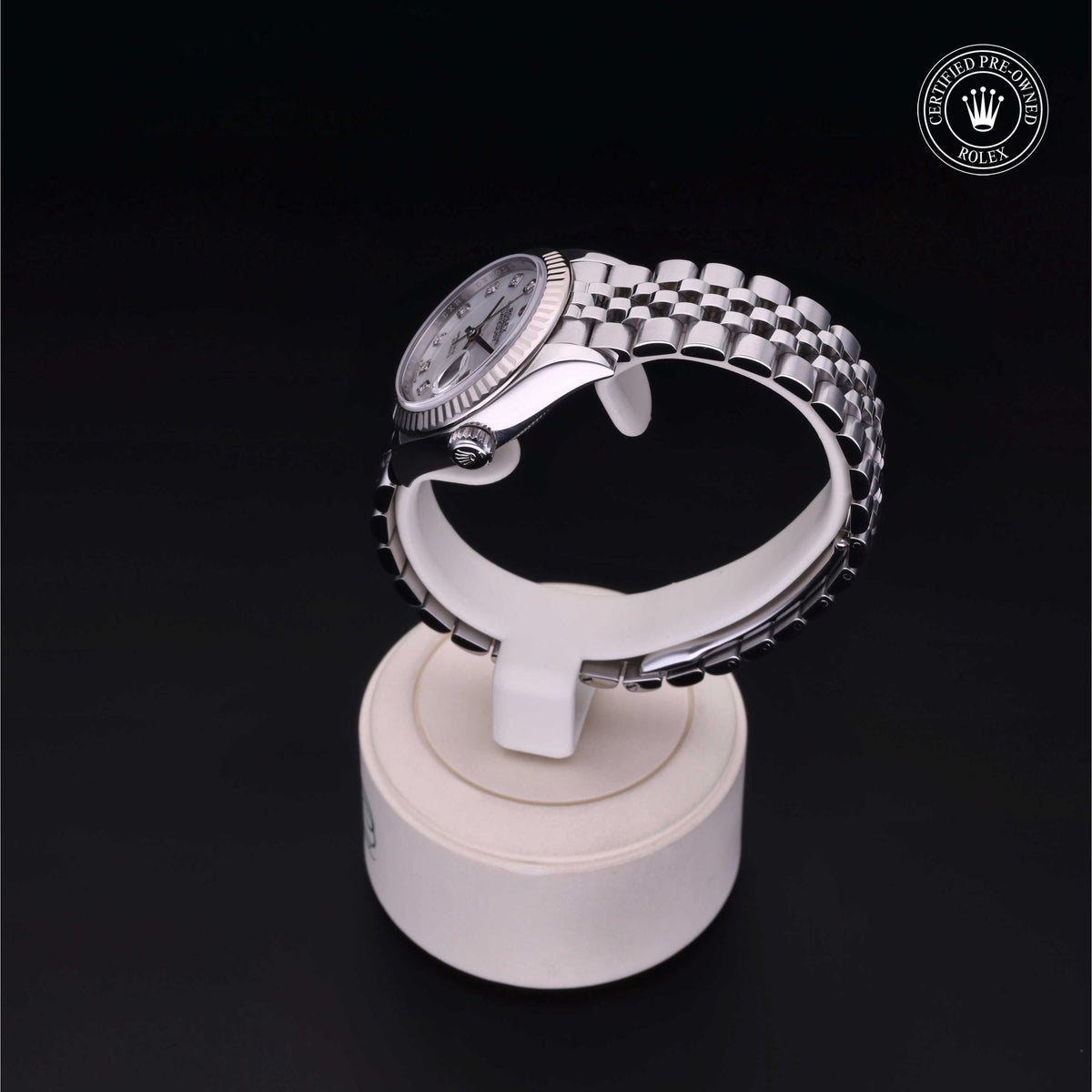 Rolex Certified Pre-Owned Lady-Datejust 28 M279174 in Oystersteel with white mother-of-pearl dial, image 16 of 41