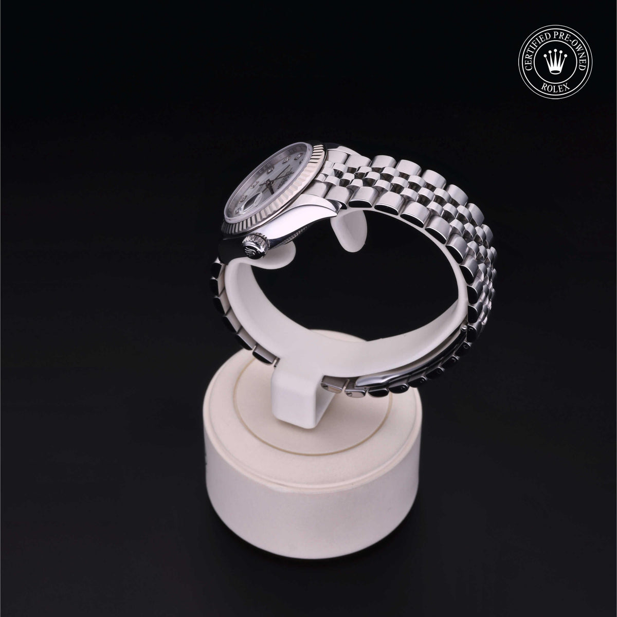 Rolex Certified Pre-Owned Lady-Datejust 28 M279174 in Oystersteel with white mother-of-pearl dial, image 17 of 41