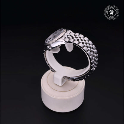 Rolex Certified Pre-Owned Lady-Datejust 28 M279174 in Oystersteel with white mother-of-pearl dial, image 4 of 41