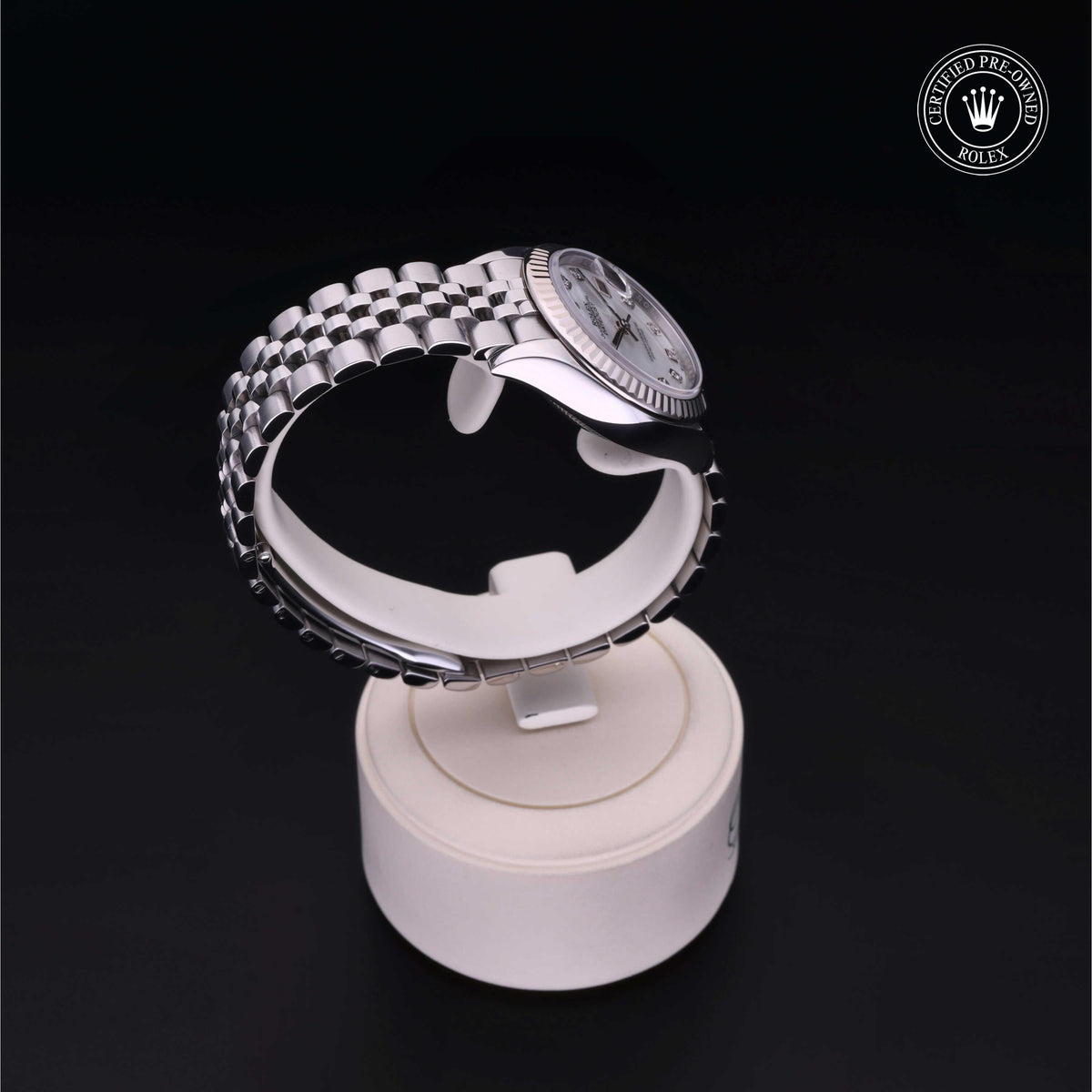 Rolex Certified Pre-Owned Lady-Datejust 28 M279174 in Oystersteel with white mother-of-pearl dial, image 31 of 41
