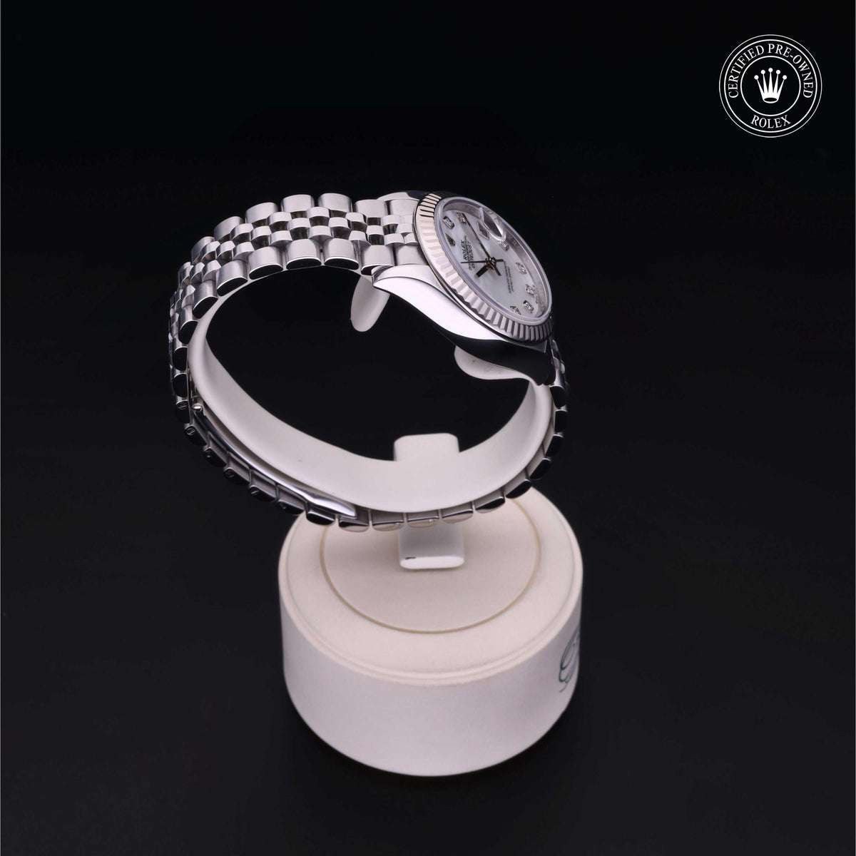 Rolex Certified Pre-Owned Lady-Datejust 28 M279174 in Oystersteel with white mother-of-pearl dial, image 32 of 41