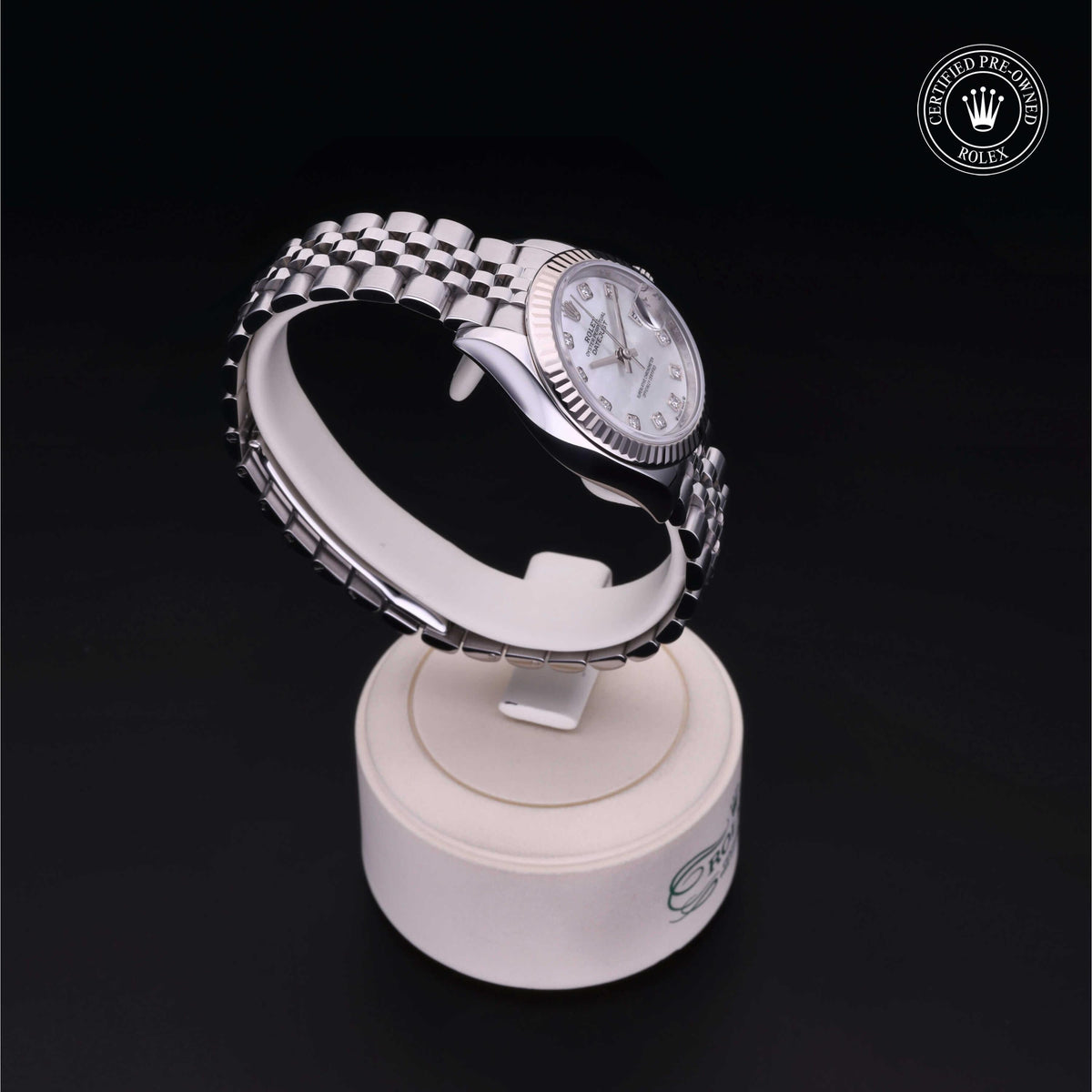 Rolex Certified Pre-Owned Lady-Datejust 28 M279174 in Oystersteel with white mother-of-pearl dial, image 34 of 41