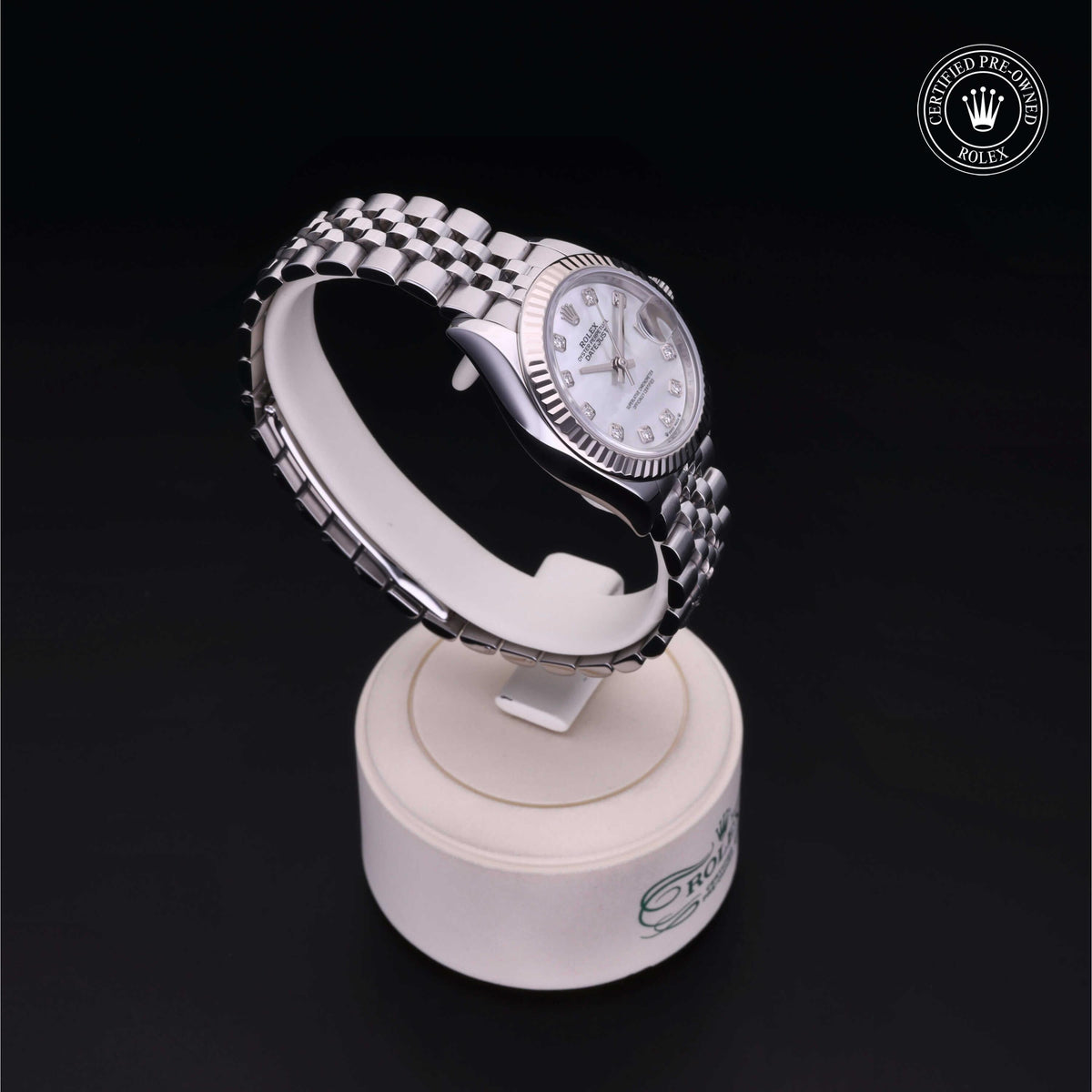 Rolex Certified Pre-Owned Lady-Datejust 28 M279174 in Oystersteel with white mother-of-pearl dial, image 35 of 41