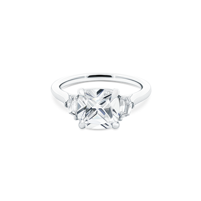 Signature Three Stone Cushion Diamond Engagement Ring — photo 1 of 3