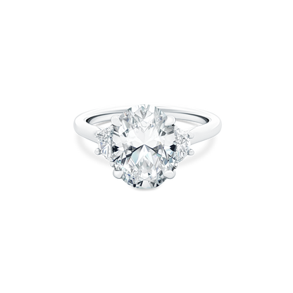 Signature Three Stone Oval Diamond Engagement Ring — photo 1 of 3