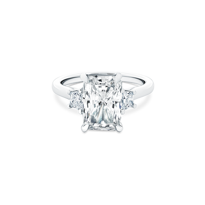 Signature Three Stone Radiant Diamond Engagement Ring — photo 1 of 3