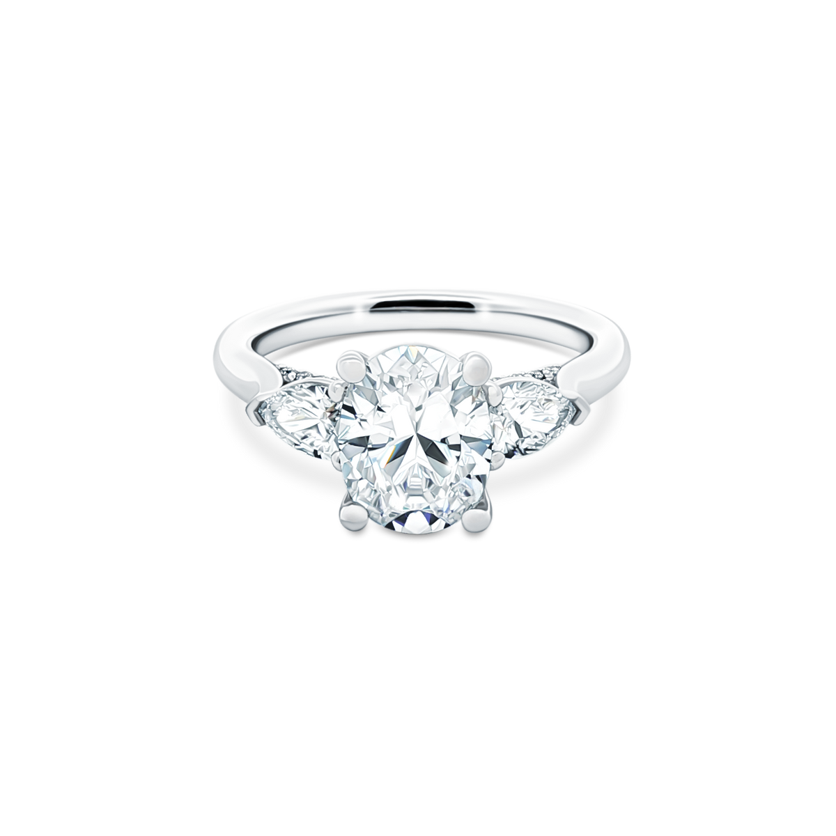 Fana Classic Three Stone Diamond Engagement Ring — photo 1 of 3