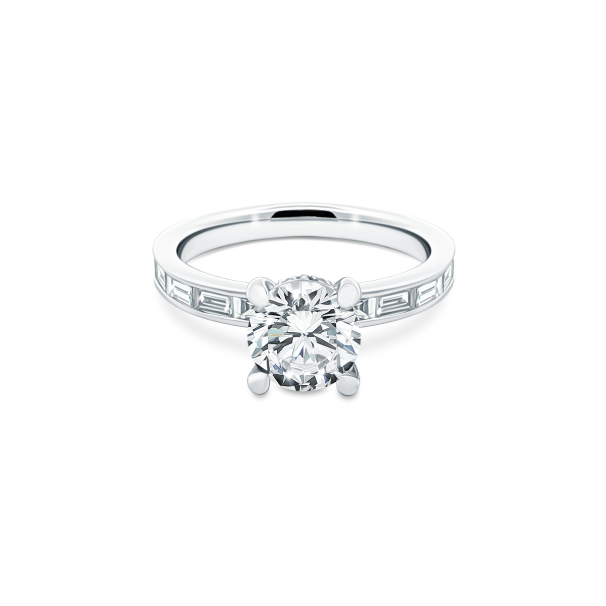 Fana Round Diamond Channel Set Engagement Ring — photo 1 of 3