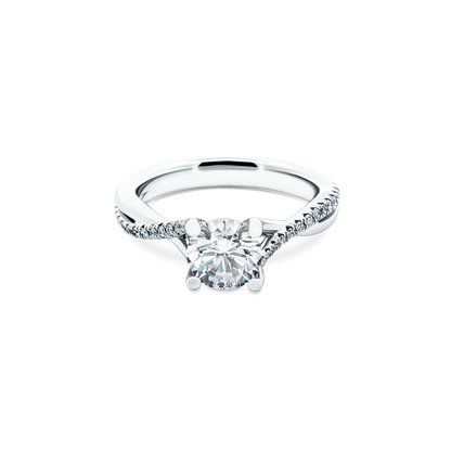 Fana Alternating Diamond Twist Engagement Ring — photo 1 of 3