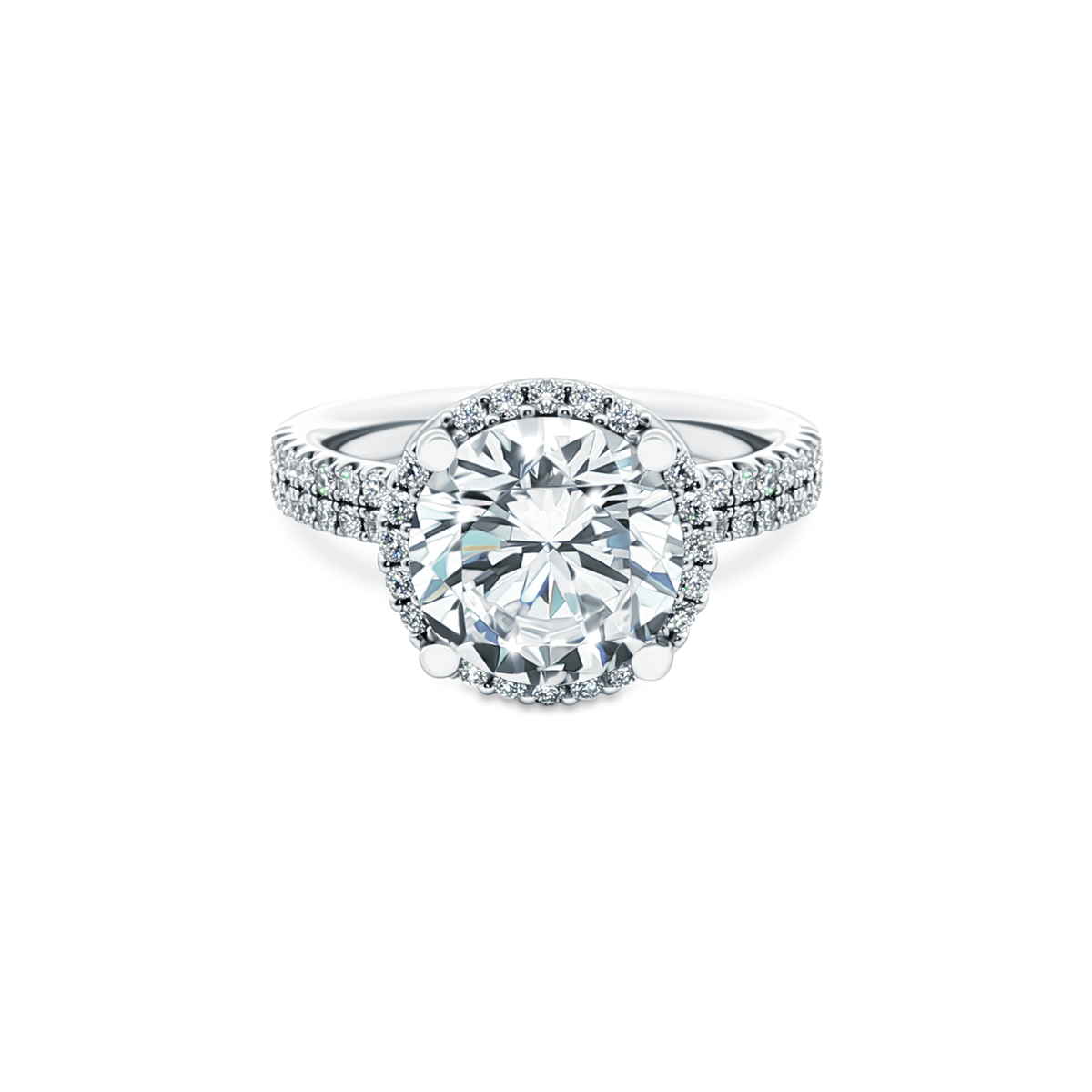 Fana Halo Diamond Engagement Ring — photo 1 of 3