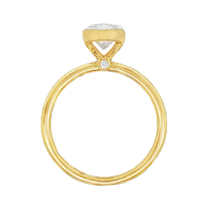 Fana Half Bezel Oval Diamond Engagement Ring — photo 3 of 3