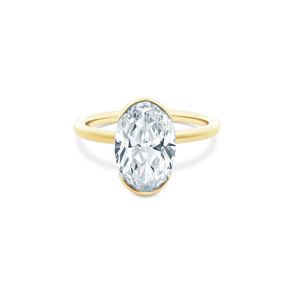 Fana Half Bezel Oval Diamond Engagement Ring — photo 1 of 3