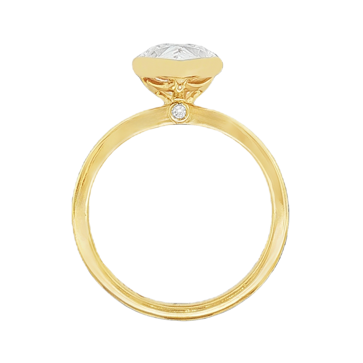 Fana Bezel Pear Diamond Engagement Ring — photo 3 of 3